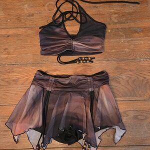 NWOT Gradient Halter Set with Skirt